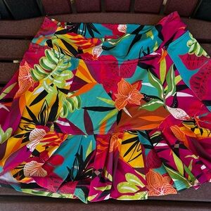 Vibrant Floral Skater Skirt